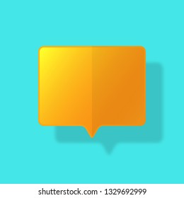 Vector illustration of comment, speech, bubble icon. Isolated chat box  sign.