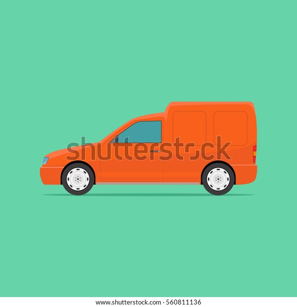 Vector illustration of a commercial vehicle in\
flat style.