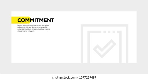 VECTOR ILLUSTRATION OF COMMITMENT BANNER CONCEPT