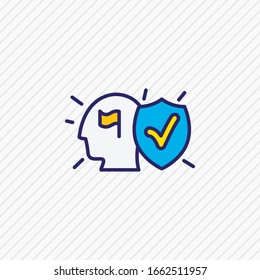 Vector illustration of commitment icon colored line. Beautiful emoticon element also can be used as committal icon element.