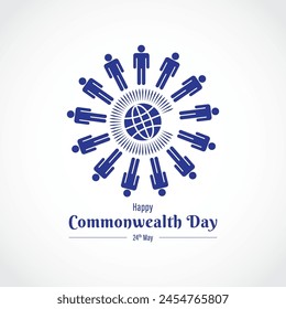 Vector illustration of Commonwealth Day social media feed template