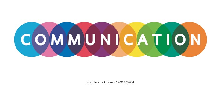 Vector illustration of a communication concept. The word communication with colorful dialog speech bubbles - Shutterstock ID 1260775204
