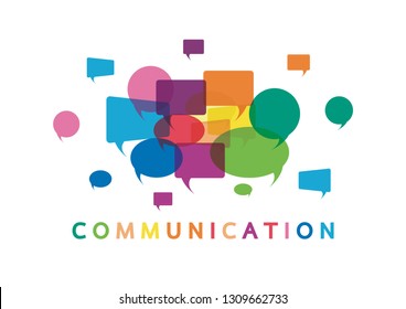 Vector Illustration Communication Concept Word Communication Stock ...