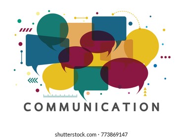 Vector Illustration Communication Concept Word Communication Stock ...