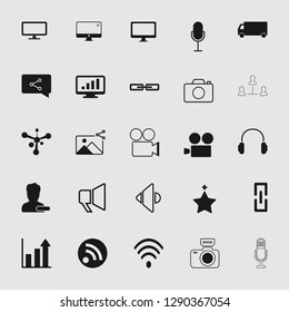 Vector illustration of communication icons set - phone wireless network sign symbols, computer illustrations. web icons, EPS10.