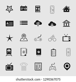 Vector illustration of communication icons set - phone wireless network sign symbols, computer illustrations. web icons, EPS10.