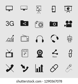 Vector illustration of communication icons set - phone wireless network sign symbols, computer illustrations. web icons, EPS10.