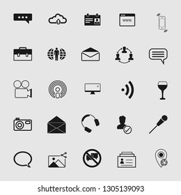 Vector illustration of communication icons set