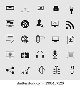 Vector illustration of communication icons set