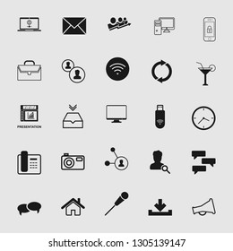 Vector illustration of communication icons set