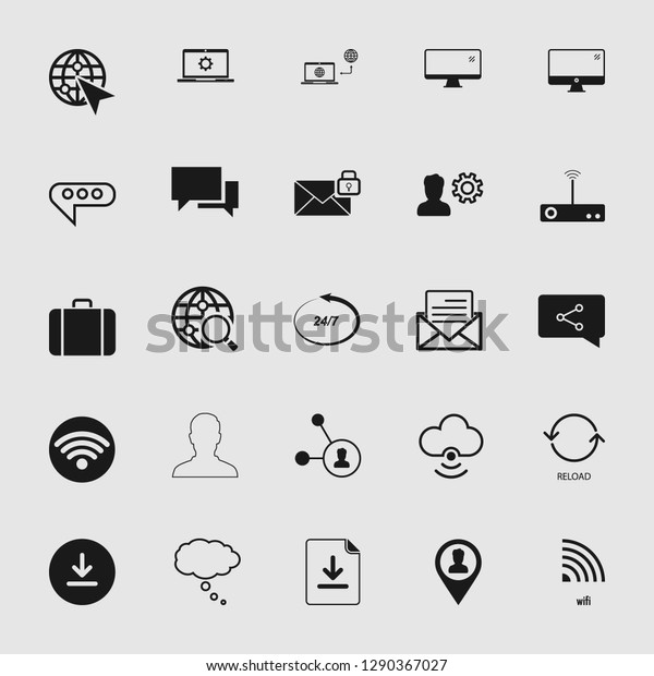 Vector illustration of communication icons set -\
phone wireless network sign symbols, computer illustrations. web\
icons, EPS10.