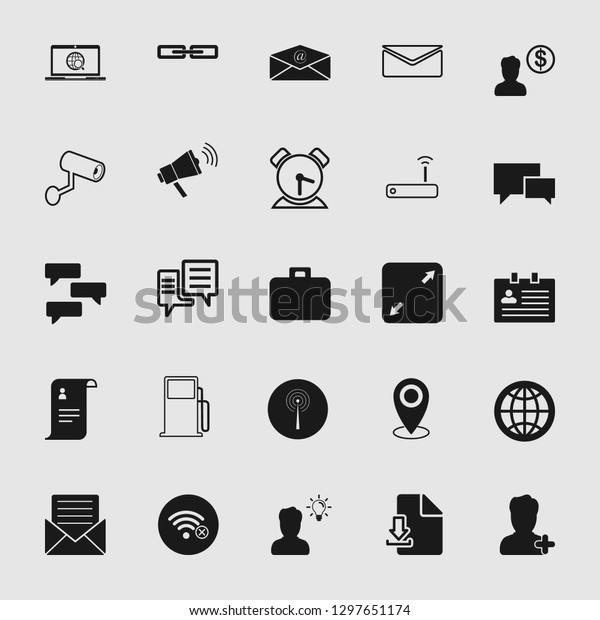 Vector illustration\
of communication icons set - phone wireless network sign symbols,\
computer illustrations.