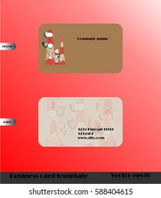 Vector illustration communication name card