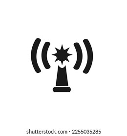 Vector illustration, communication station icon, radio signal.