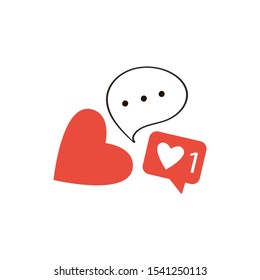 Vector illustration of communication via the Internet, social networking,chat mobile web graphics