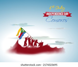 Ilustración de vectores para el Día de la Independencia de las Comoras