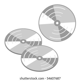 Vector illustration of compact disks