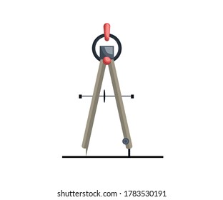 vector illustration of a compass.
