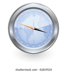 a vector illustration of compass