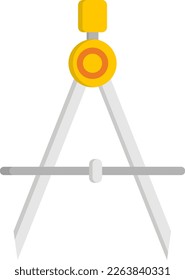 Vector illustration of a compass for geometry and mathematics classes. Draw circles.