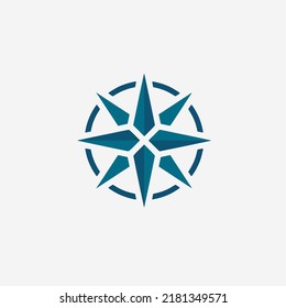 Vector illustration of compass icon