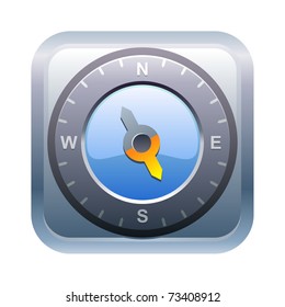 Vector illustration of compass icon