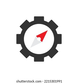 Vector illustration of compass management icon sign and symbol. colored icons for website design .Simple design on White background.