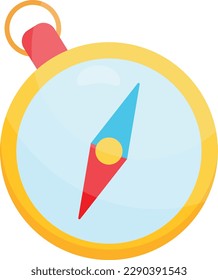 Vector illustration of a compass. Orientation in the field, camping and adventures.