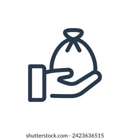 Vector Illustration of Compassionate Giving on Ramadan