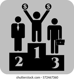 Vector Illustration of Competition Icon in Black
