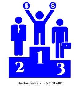 Vector Illustration of Competition Icon in Blue
