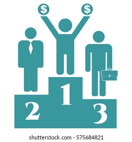 Vector Illustration of Competition Icon in Blue 
