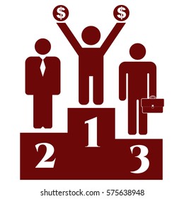 Vector Illustration of Competition Icon in Brown
