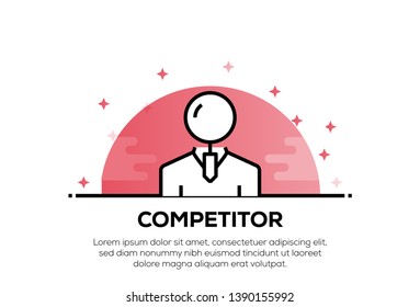 VECTOR ILLUSTRATION AND COMPETITOR ICON CONCEPT