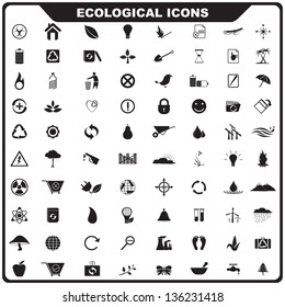 Vector Illustration Complete Set Ecological Icon Stock Vector (Royalty ...