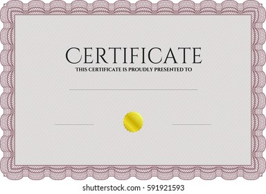 
vector illustration  Complex diploma template, complex border design
