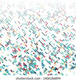 Vector illustration of a complex pixel pattern reminiscent of a maze. Abstract geometric background.