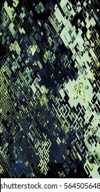 Vector illustration of a complex pixel pattern reminiscent of a maze. Abstract geometric background