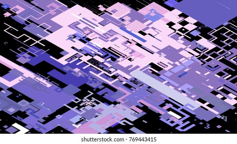 Vector illustration of a complex pixel pattern reminiscent of a maze. Abstract geometric background