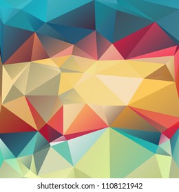 Vector illustration of a complex polygonal surface. Creative background in a low poly style. Crumpled colorful backdrop consisting of triangles of different sizes and colors. Geometrical wallpaper.