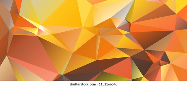 Vector illustration of a complex polygonal surface. Creative background in a low poly style. Crumpled colorful backdrop consisting of triangles of different sizes and colors.