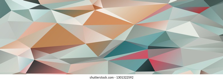 Vector illustration of a complex polygonal surface. Creative background in a low poly style. Crumpled colorful backdrop consisting of triangles of different sizes and colors. Geometrical wallpaper.