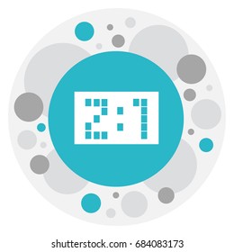 Vector Illustration Of Complex Symbol On Score Icon. Premium Quality Isolated Result  Element In Trendy Flat Style.