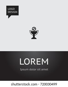 Vector Illustration Of Complicated Symbol On Award Icon. Premium Quality Isolated Goblet Element In Trendy Flat Style.