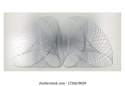 Vector illustration. Composition of ellipses.