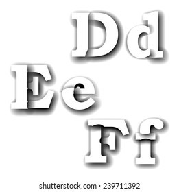 vector illustration compound letters d e f