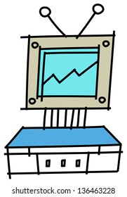 Vector illustration of a computer
