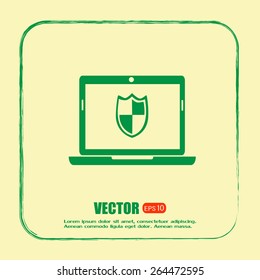 Vector illustration of a computer