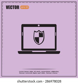 Vector illustration of a computer