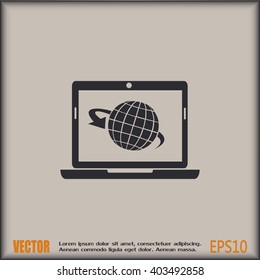  Vector illustration of a computer